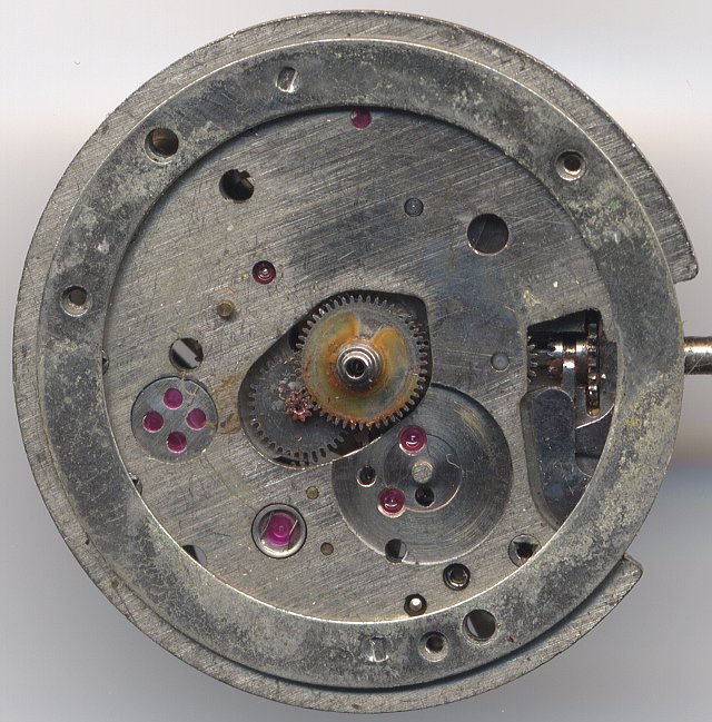 dial side view without date indication Cattin 66 (CLD): dial side view without date indication