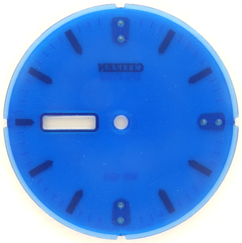 bottom of the semi-transparent dial Citizen E101M: bottom of the semi-transparent dial