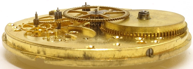 side view of the gear train Elgin 298: side view of the gear train