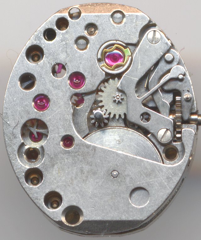 dial side view, Incabloc version FE 68: dial side view, Incabloc version