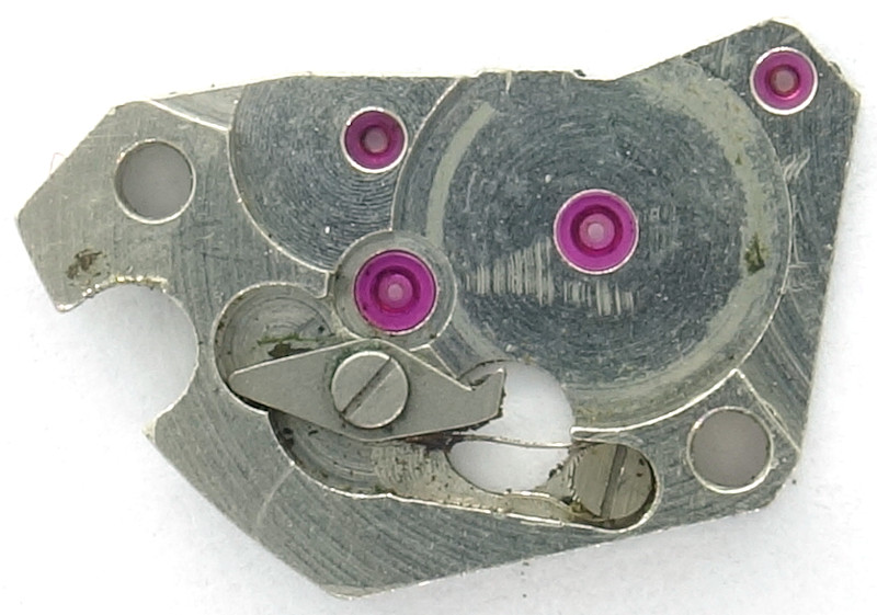 inside the selfwinding gear train bridge Poljot 2415: inside the selfwinding gear train bridge