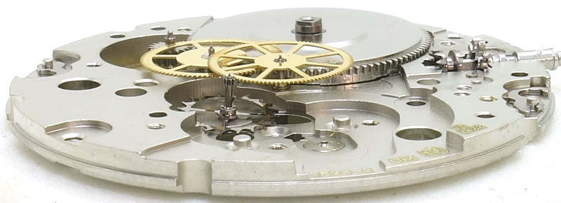 side víew of the gear train Sea-Gull ST2130: side víew of the gear train