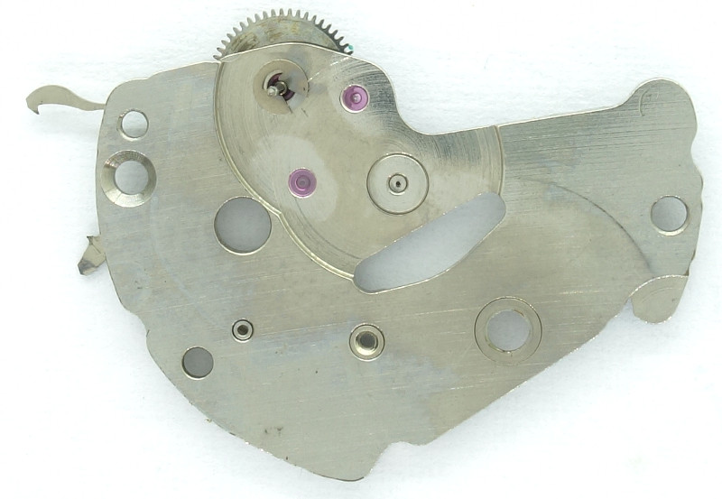 inside the gear train bridge Seiko 7009A: inside the gear train bridge